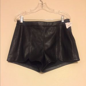H & M faux leather shorts Sz 10.